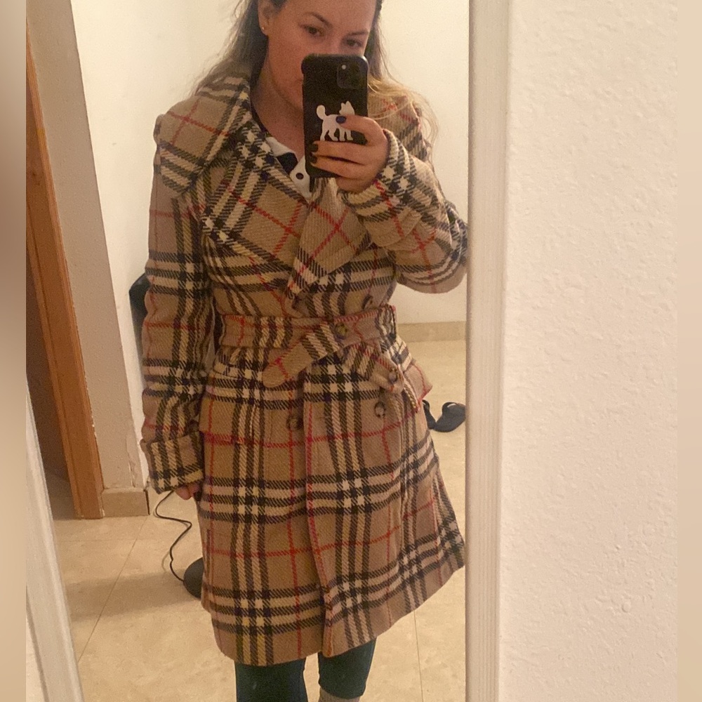 Authentic Burberry Plaid Coat